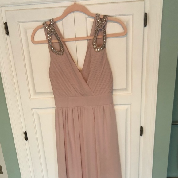 TNFC Mauve dress with embellished straps - Picture 3 of 7